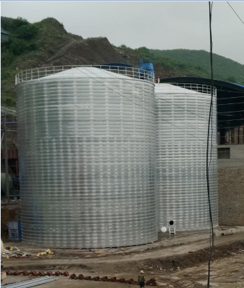 南宝镇粮食钢板仓的安装全过程不用热焊接